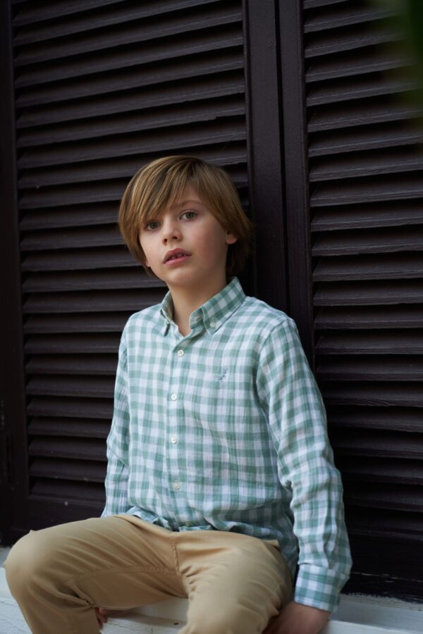 Camisa Vichy Verde agua La Ormiga