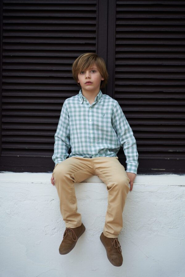 Camisa Vichy Verde agua La Ormiga - Imagen 3