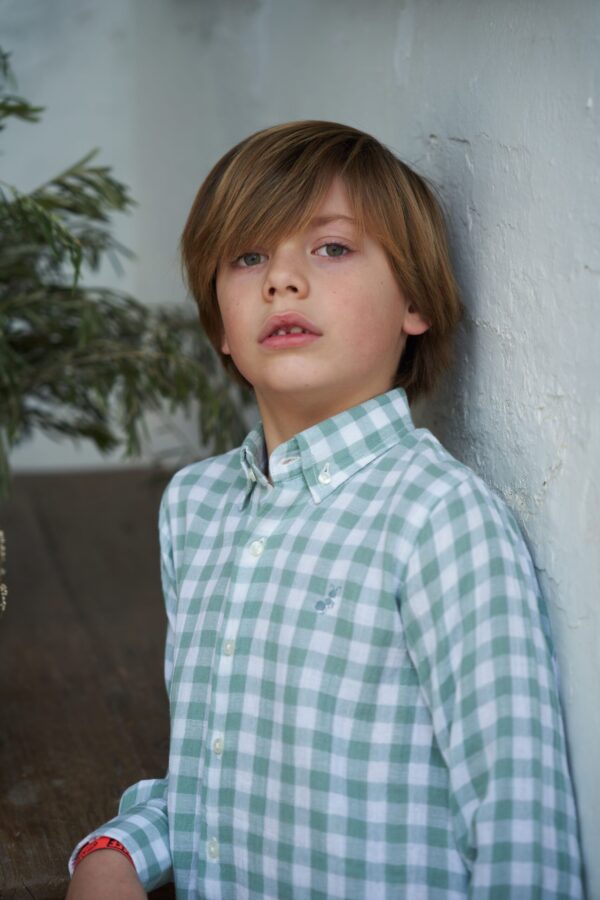 Camisa Vichy Verde agua La Ormiga - Imagen 2