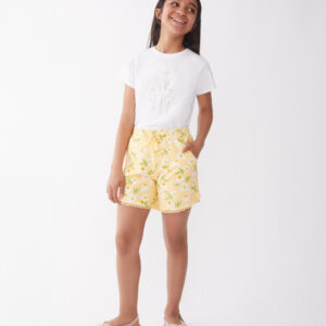 Conjunto  Margaritas Short amarillo Street Monkey
