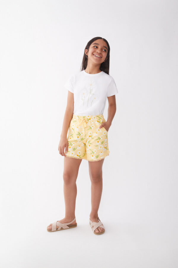 Conjunto  Margaritas Short amarillo Street Monkey