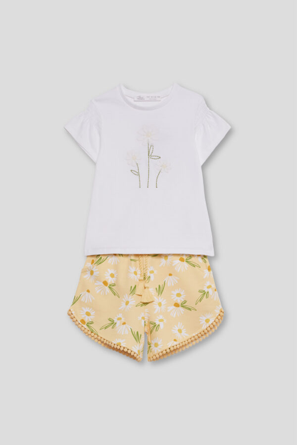 Conjunto  Margaritas Short amarillo Street Monkey - Imagen 3