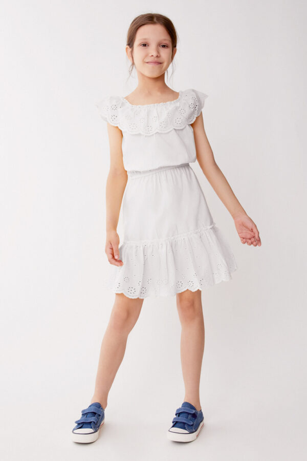 Vestido Perforado blanco Street Monkey