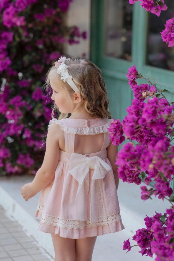 Vestido espalda lazo Plumeti Miranda Textil