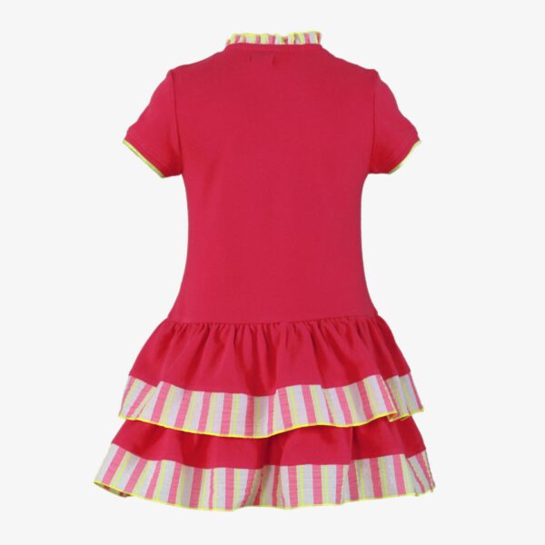Vestido polo color Fucsia remalladlo flúor Nelblu Miranda Textil - Imagen 2