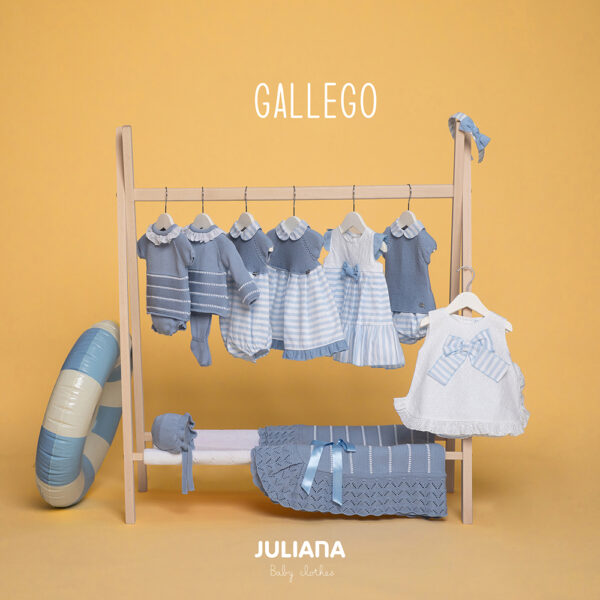 Conjunto braga tela rayada Juliana vistiendo bebes - Imagen 2