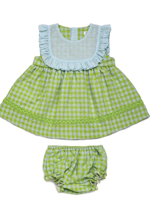 Jesusito Vichy verde lima Juliana Vistiendo bebes