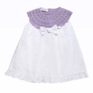 Vestido cuerpo punto redondo Lila Juliana vistiendo bebés