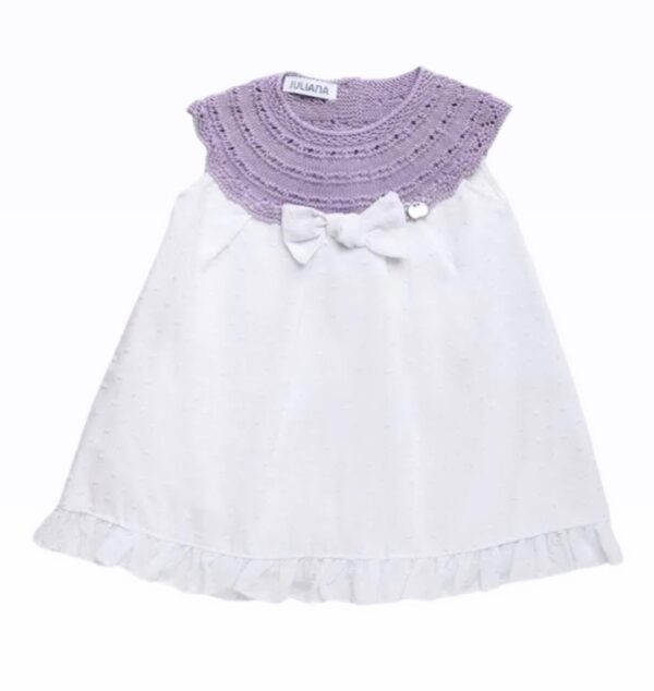 Vestido cuerpo punto redondo Lila Juliana vistiendo bebés