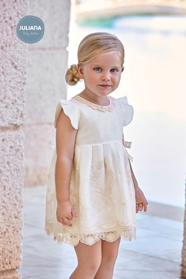 Vestido corto braga encaje Juliana Vistiendo bebés