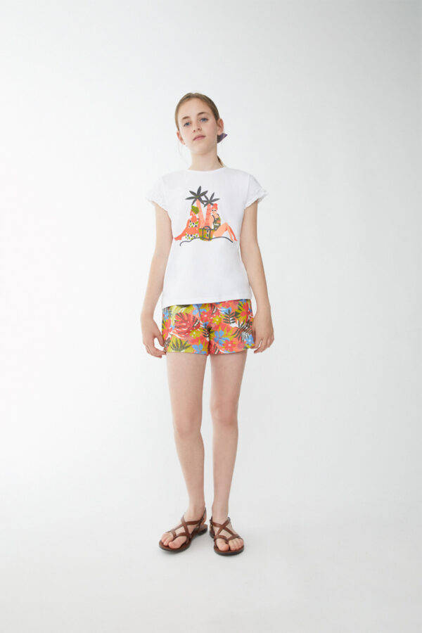 Conjunto short estampado flores Street Monkey