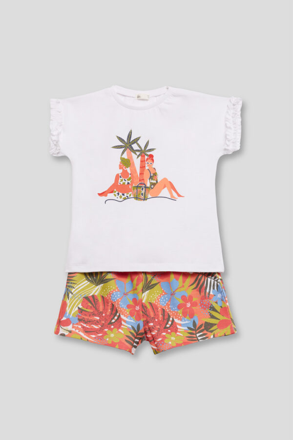 Conjunto short estampado flores Street Monkey - Imagen 2