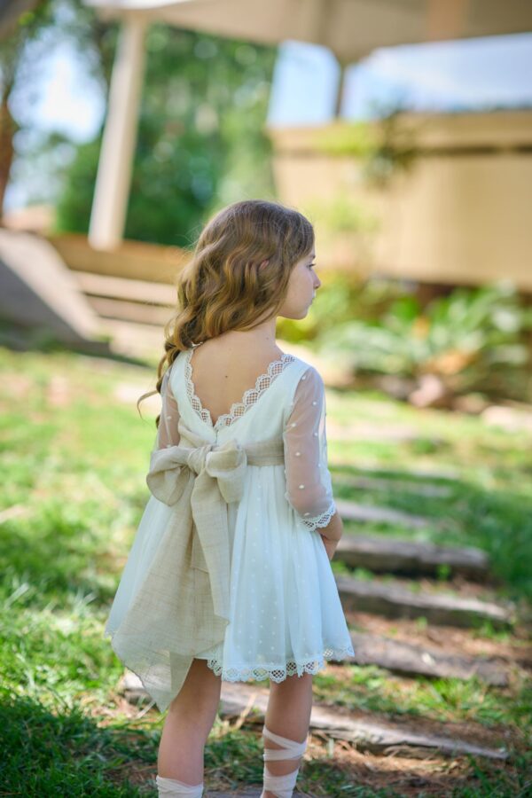 Vestido Niña Etamin Lunares Pequeños la ormiga - Imagen 6