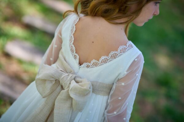 Vestido Niña Etamin Lunares Pequeños la ormiga - Imagen 7