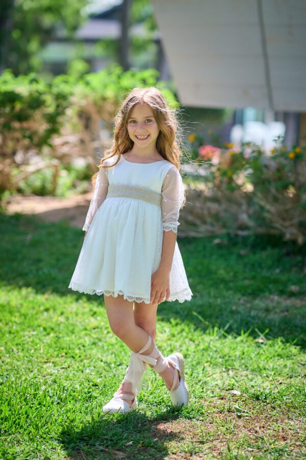 Vestido Niña Etamin Lunares Pequeños la ormiga - Imagen 5