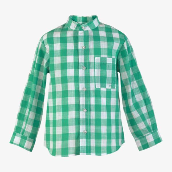 Camisa cuadro Vichy verde Miranda textil