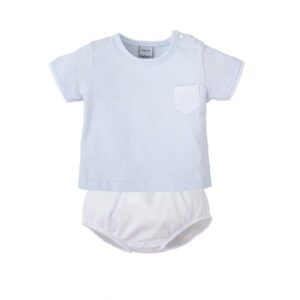 Conjunto algodón celeste babidu