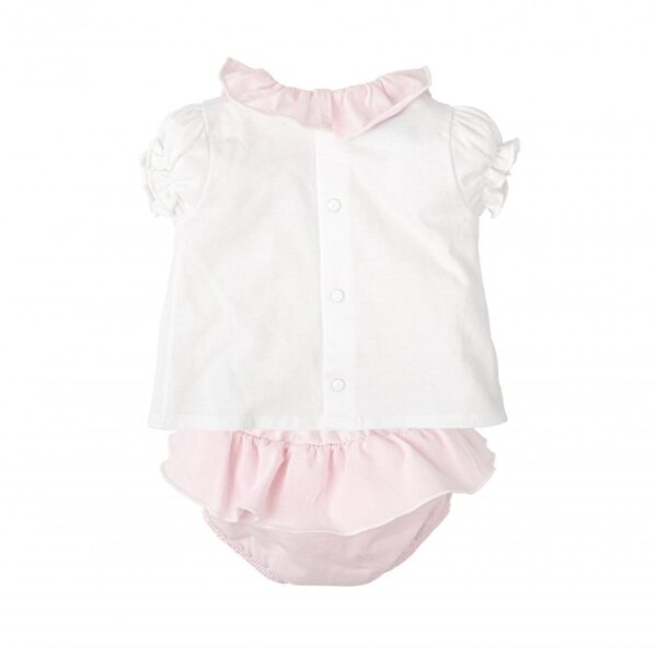Conjunto ranita camisa cuello volante ilusión babidu - Imagen 2