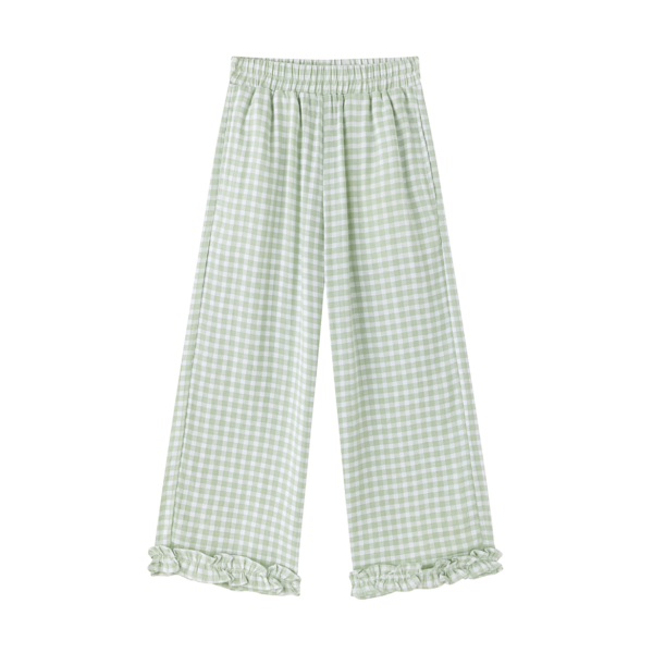 Pantalón cuadro Vichy verde