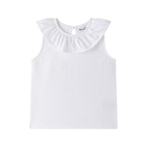 Camiseta manga sisada cuello volante