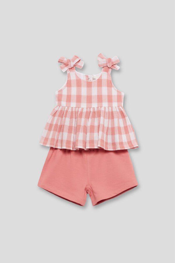 Conjunto vichy rosa Street Monkey - Imagen 3