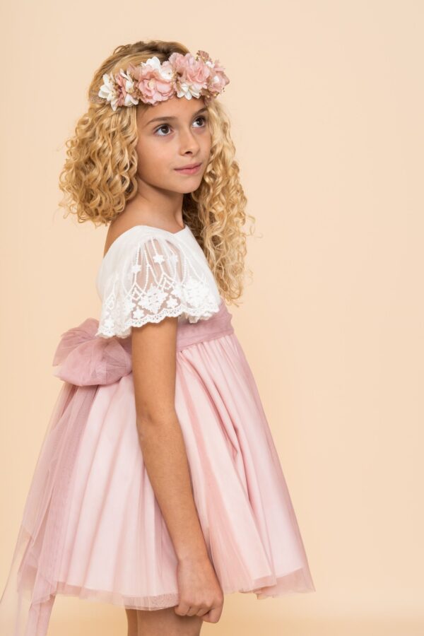 Vestido Niña Tul Bicolor Rosa La Ormiga - Imagen 2