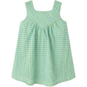 Vestido cuadros vichy verde/azul