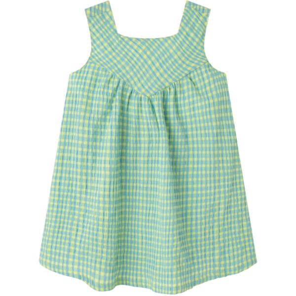 Vestido cuadros vichy verde/azul