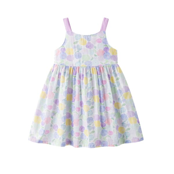 Vestido tirantes malva flores