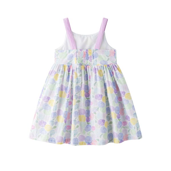 Vestido tirantes malva flores - Imagen 4