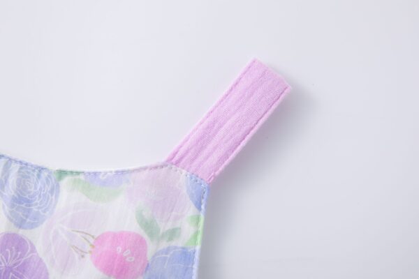 Vestido tirantes malva flores - Imagen 3