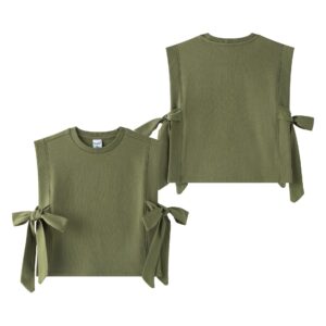 Chaleco algodon aberturas laterales verde militar newness