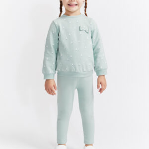 Conjunto patos y flores verde eucalipto Street Monkey
