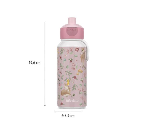 Botella Campus Pop-Up Fairy Garden 400 ml Mepal Little Dutch - Imagen 2