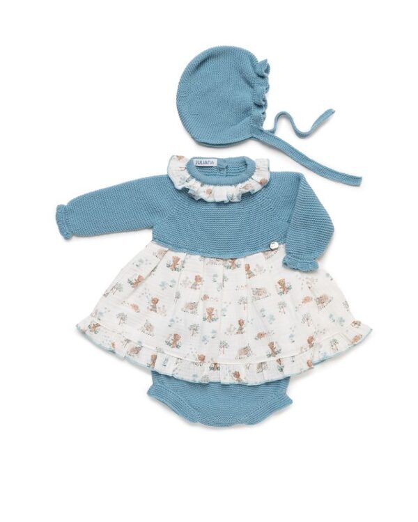 Jesusito animalitos gorro Azul nube Juliana vistiendo bebes - Imagen 2