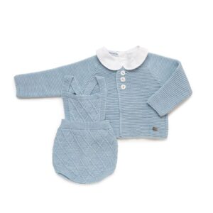 Peto punto Aranes con camisa y chaqueta Juliana vistiendo bebes