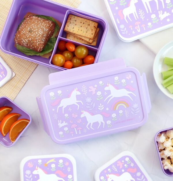 CAJA ALMUERZO BENTO UNICORNIOS Little Lovely - Imagen 2