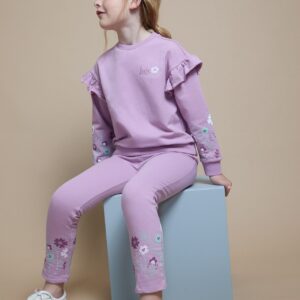 Conjunto de Sudadera y Pantalón con Detalles Florales – Colección Newness