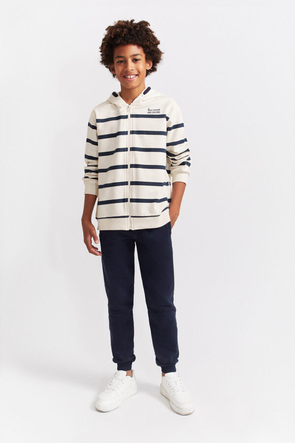 Conjunto niño sudadera rayas capucha Street Monkey - Imagen 3