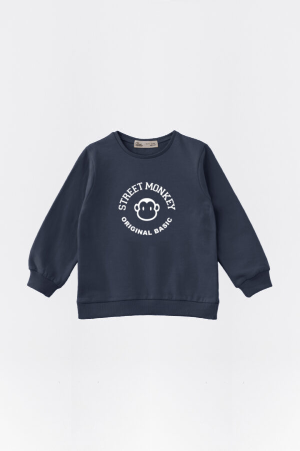 Sudadera básica Marino logo Street Monkey