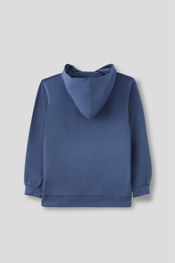 Sudadera capucha azul logo Street Monkey - Imagen 3