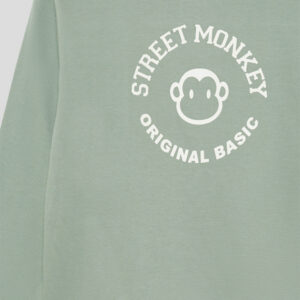 Sudadera básica verde logo Street Monkey