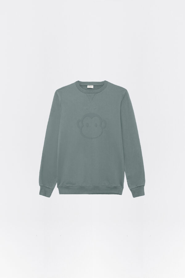Sudadera logo 3D verde medio Street Monkey
