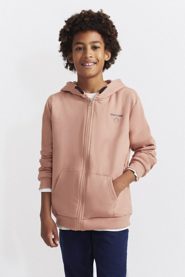 Sudadera capucha Salmon cremallera Street Monkey - Imagen 3