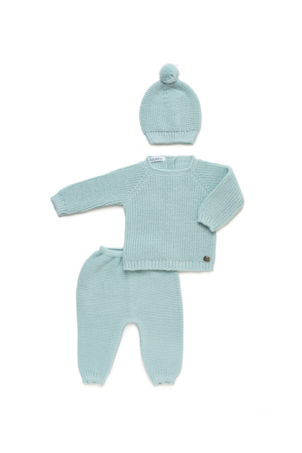 CONJUNTO 3.P PERLADO PANTALON V.AGUA JULIANA VISTIENDO BEBES