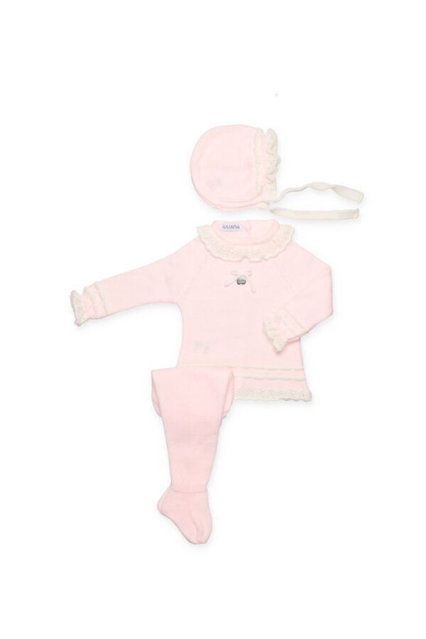 CONJUNTO 3.P LORZAS EMPIECE CALADO Juliana Vistiendo bebes