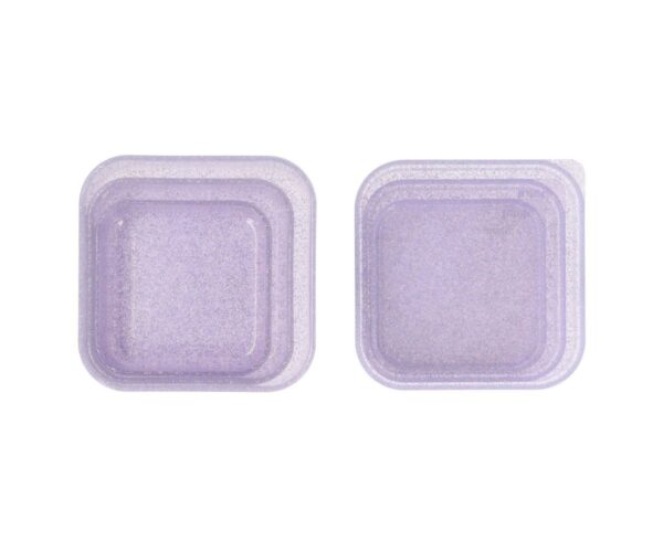 3 Cajas Almuerzo Glitter Lilac Tutete - Imagen 2