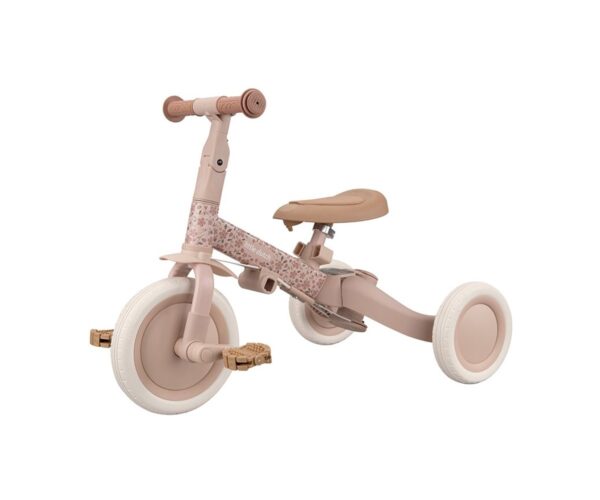 Triciclo con Barra 4 en 1 Rosa Flores Little Dutch - Imagen 5