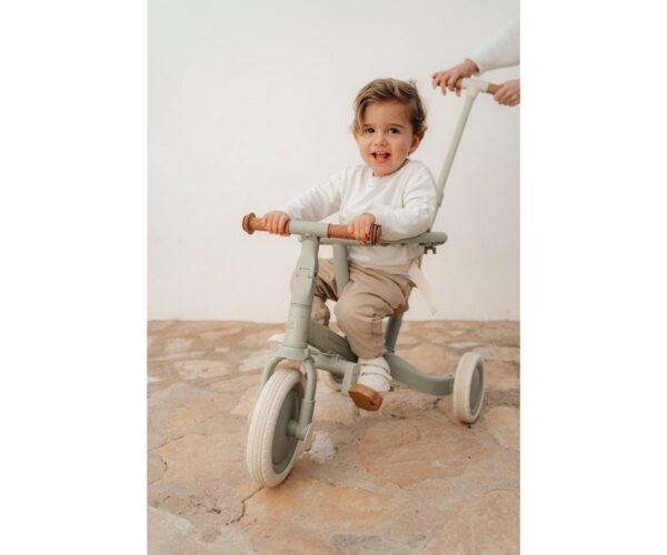 Triciclo con Barra 4 en 1 Verde Little Dutch - Imagen 6