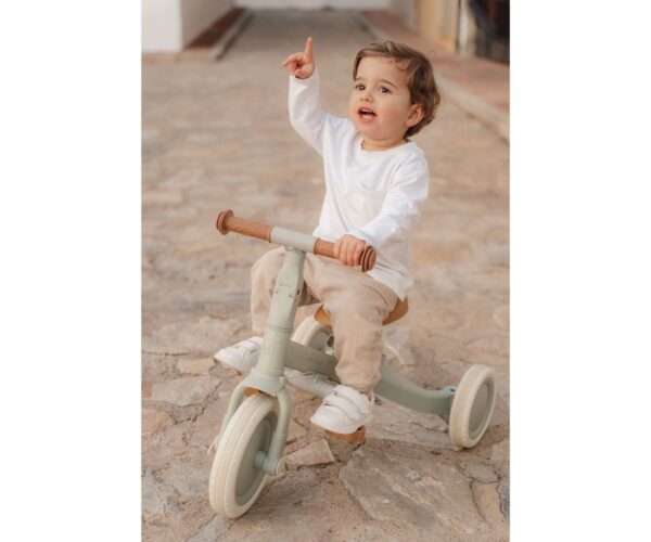 Triciclo con Barra 4 en 1 Verde Little Dutch - Imagen 7